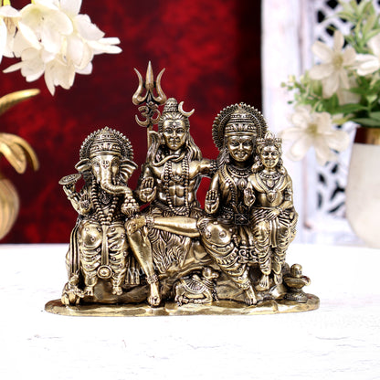 Brass Superfine Shiv Parivar Idol 4 inch