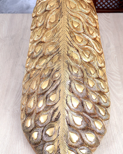 Brass Large Peacock Showpiece Sculpture – Majestic Handcrafted Decorative Masterpiece 29 inch