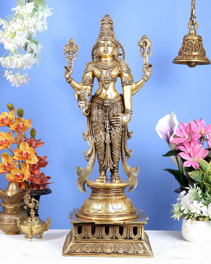 Brass Tirupati Balaji Statue – Finely Handcrafted Lord Venkateswara Sculpture (30 Inches)