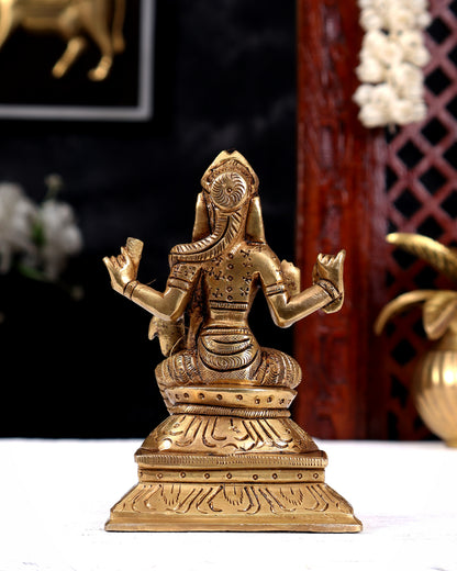 Brass Balambika Idol – Superfine Goddess Sculpture with Enhanced Carvings 4.5 inch
