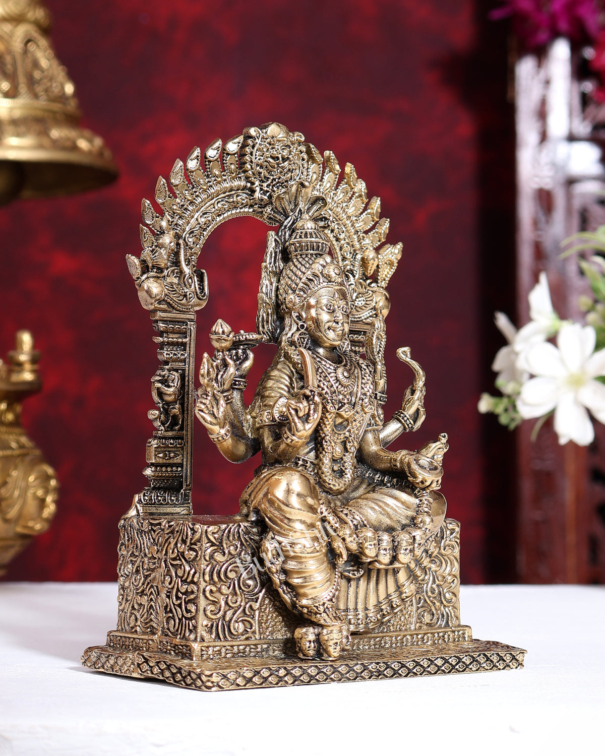 Brass Superfine Mariamman Idol – Hollow Casted 6 inch