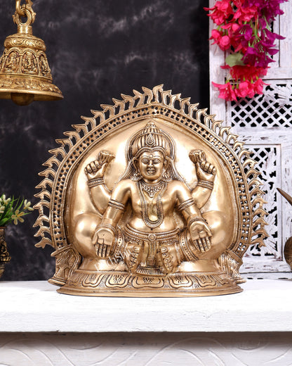Brass Goddess Lakshmi Pindi Roopam 3D Wall Hanging 12 inch