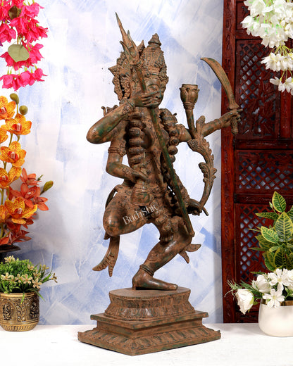 Bronze Dancing Kali Sculpture – Lost Wax Museum Grade 27 inch Earthy patina