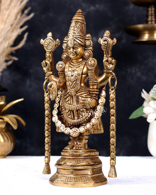 Premium Brass Tirupati Balaji Statue 9 inch