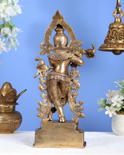 Brass Handcrafted Lord Krishna Idol 15 inches