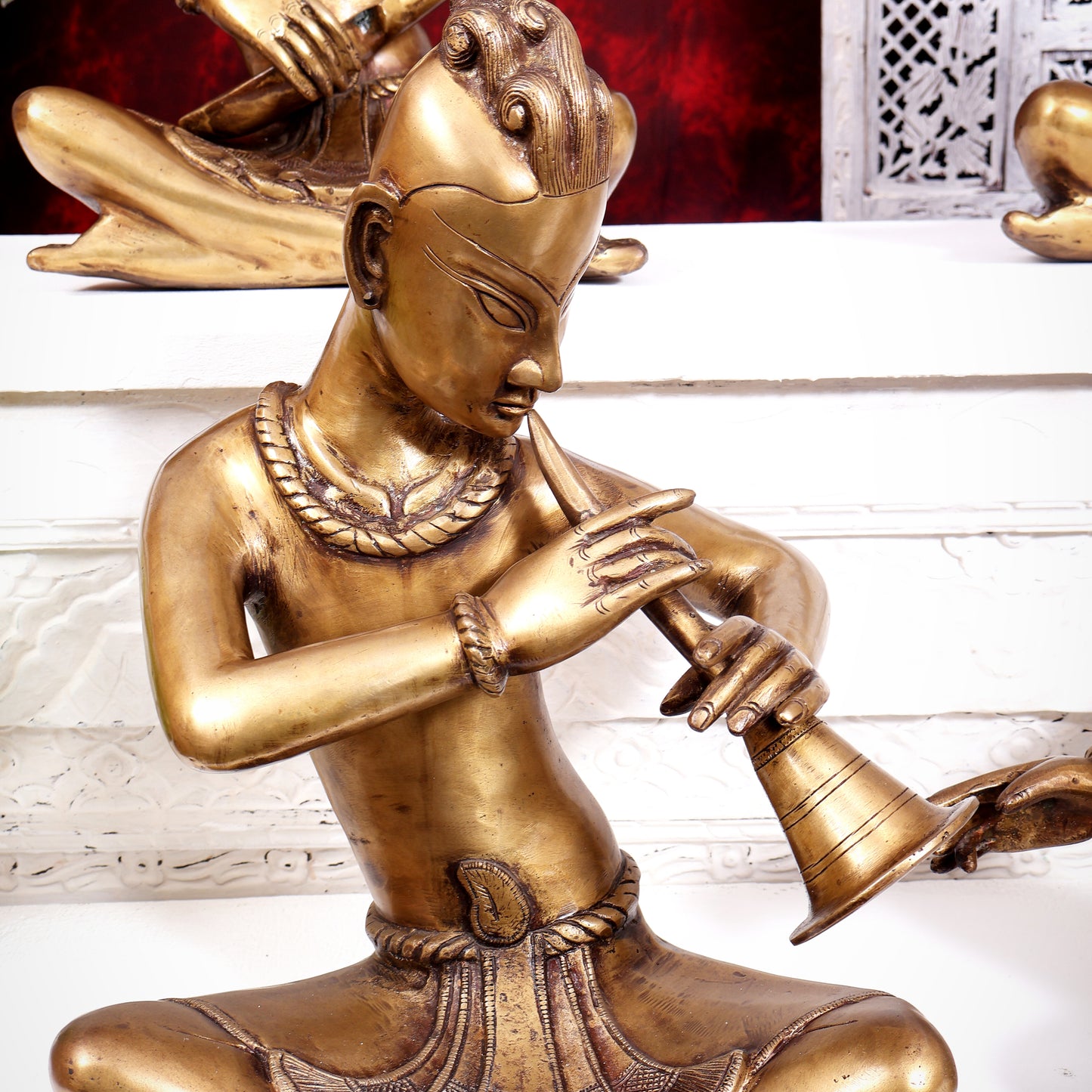 Brass Set of 4 Tansen Musicians – 18 Inch