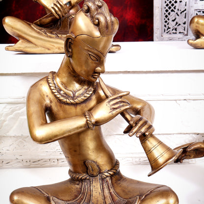 Brass Set of 4 Tansen Musicians – 18 Inch