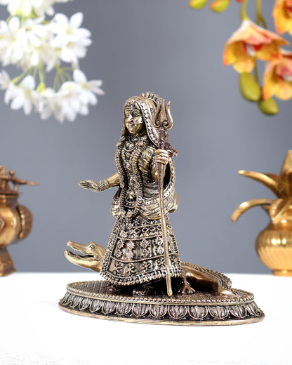 Brass Superfine Khodiyar Maa Idol – Sacred Hindu Goddess Murti for Home Temple (6.5 Inches)