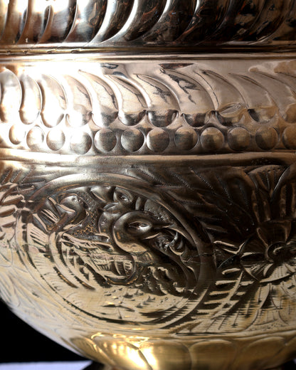 Brass Planter with Handles 15 inch