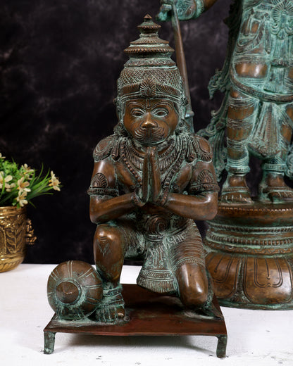 Pure Bronze Ramar Set (Ram Darbar) – Vintage Chola Patina 29", 85 kgs