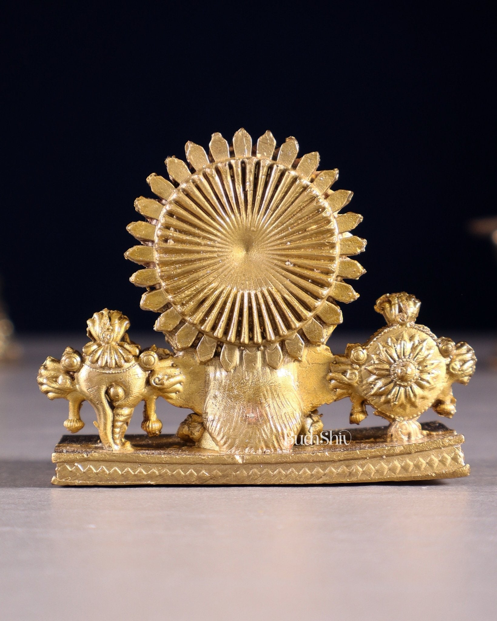 Small Pure Bronze Tirupati Balaji Face Bust | Panchaloha Idol with Lacquer Finish - Budhshiv.com