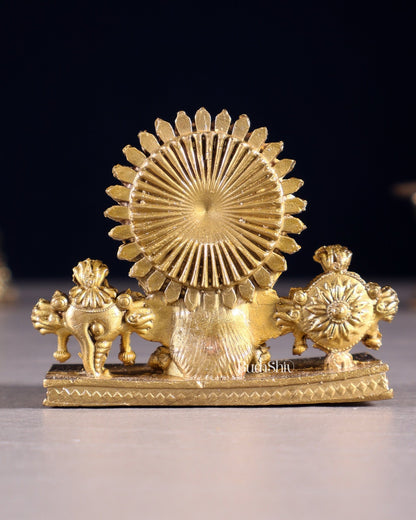 Small Pure Bronze Tirupati Balaji Face Bust | Panchaloha Idol with Lacquer Finish - Budhshiv.com
