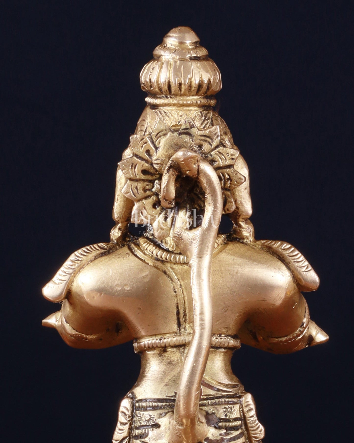 Standing Brass Lord Hanuman in Namaste Anjali Mudra – 9 Inch - Budhshiv.com