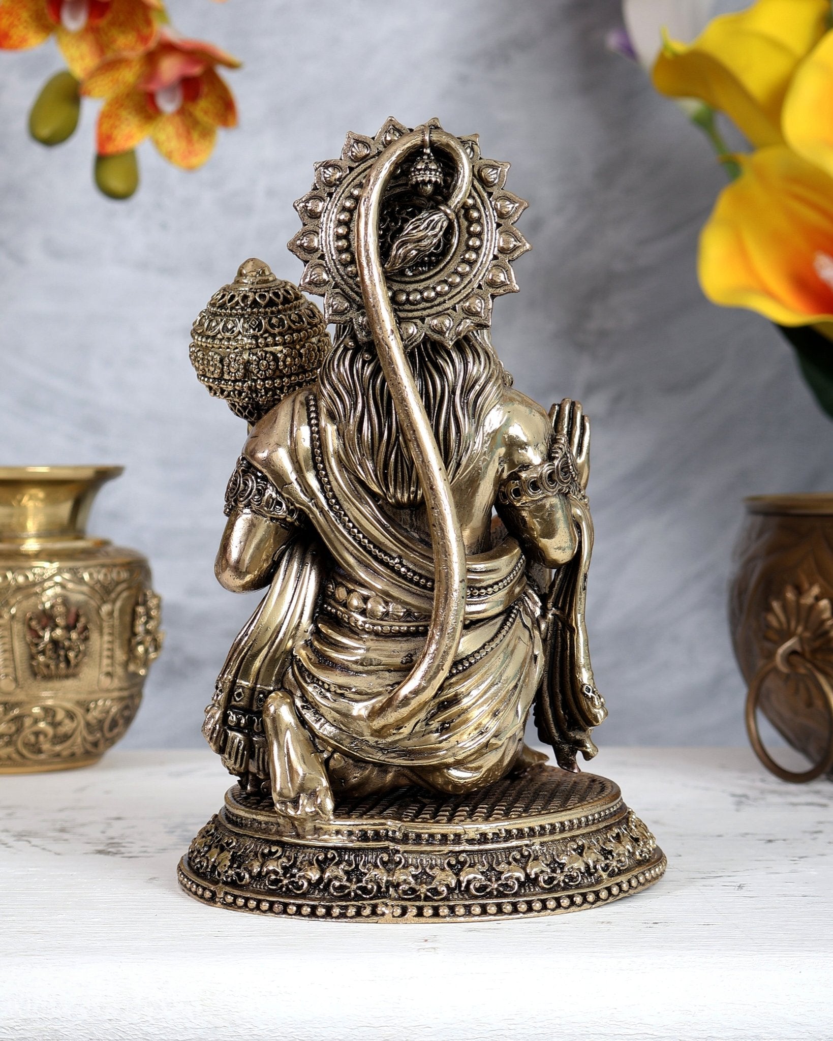 Superfine Brass Hanuman Idol – 8” - Budhshiv.com