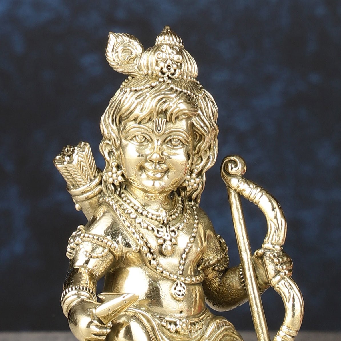 Superfine Brass Intricate Ram Lalla Idol | Height 4 inch - Budhshiv.com