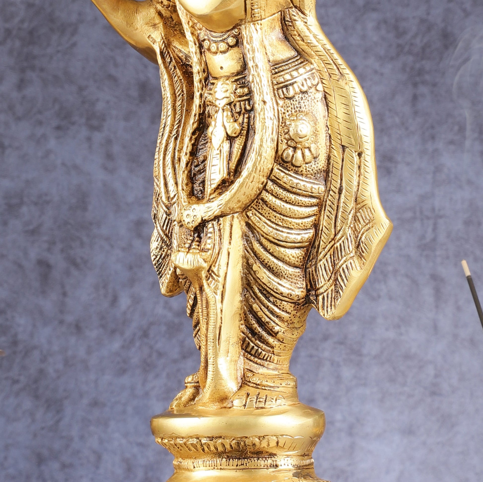 Superfine Brass Krishna Idol - 18 Inch - Budhshiv.com