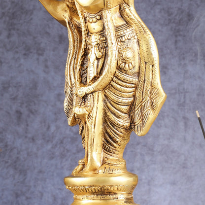 Superfine Brass Krishna Idol - 18 Inch - Budhshiv.com