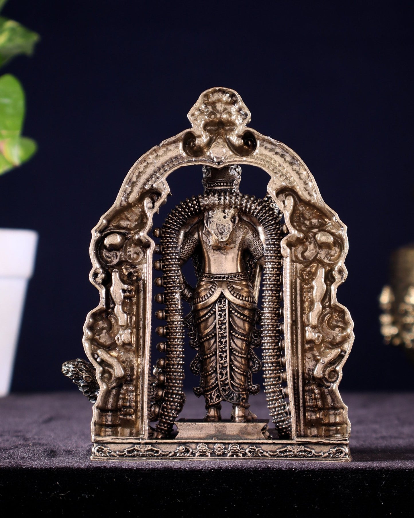 Superfine Brass Lord Murugan Idol – Intricately Crafted, 5" - Budhshiv.com