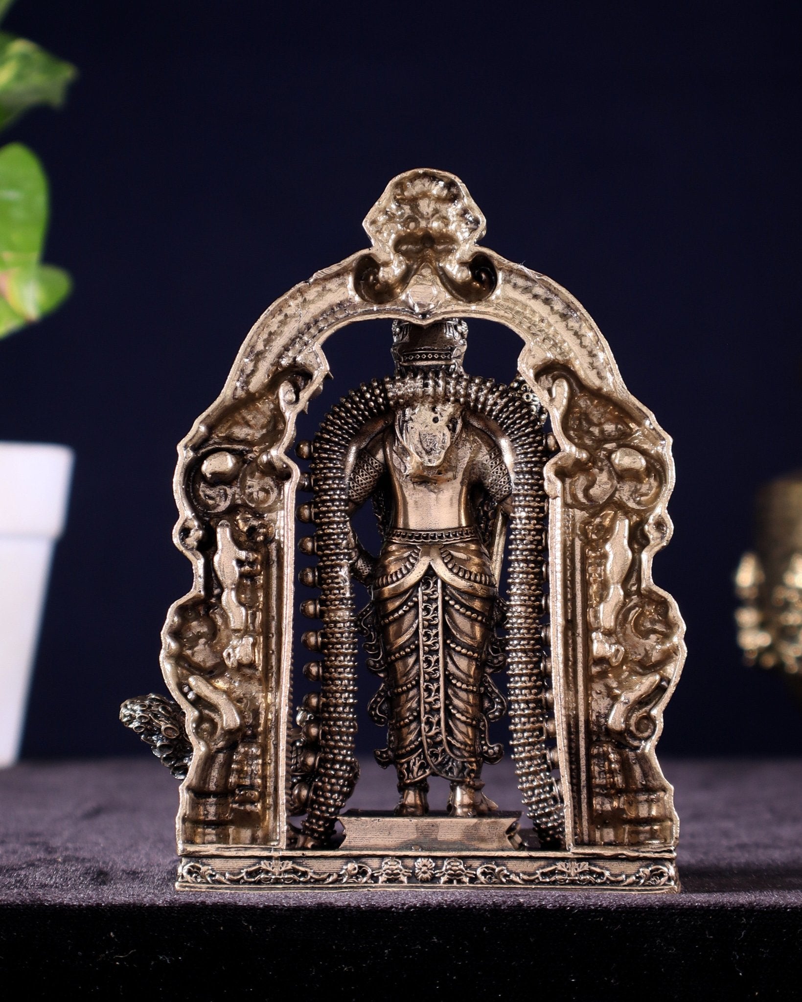 Superfine Brass Lord Murugan Idol – Intricately Crafted, 5" - Budhshiv.com