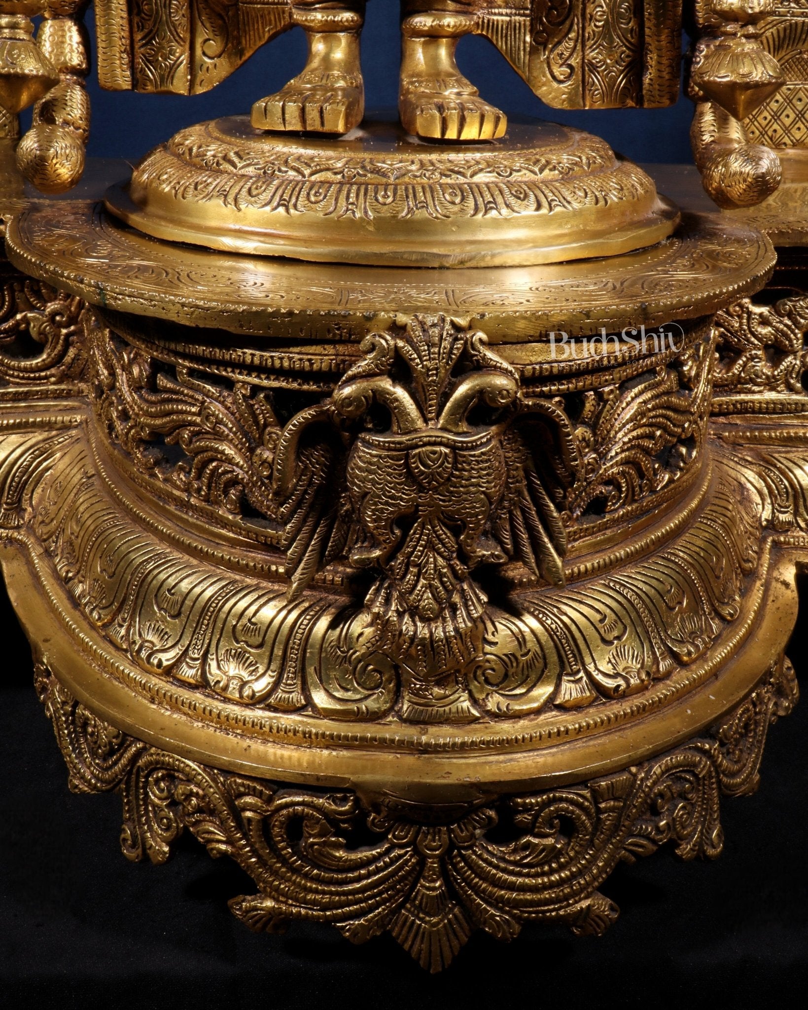 Superfine Brass Lord Tirupati Balaji Venkateshwara Swamy Idol | 37 inch - Budhshiv.com