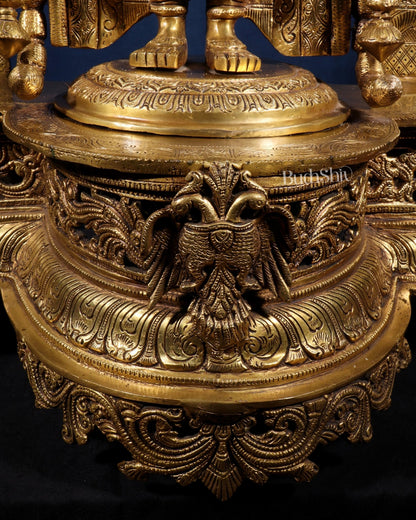 Superfine Brass Lord Tirupati Balaji Venkateshwara Swamy Idol | 37 inch - Budhshiv.com