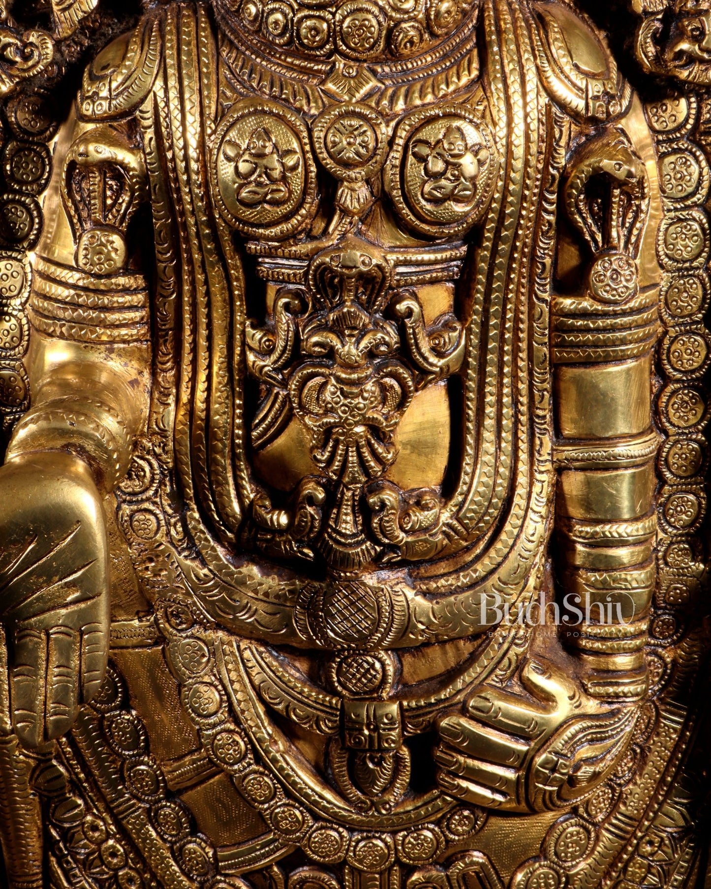 Superfine Brass Lord Tirupati Balaji Venkateshwara Swamy Idol | 37 inch - Budhshiv.com