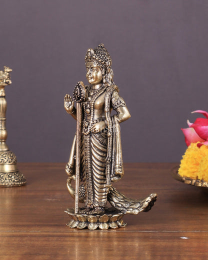 Superfine Brass Murugan Swamy Idol – Two Size Options | Intricately Crafted - Budhshiv.com