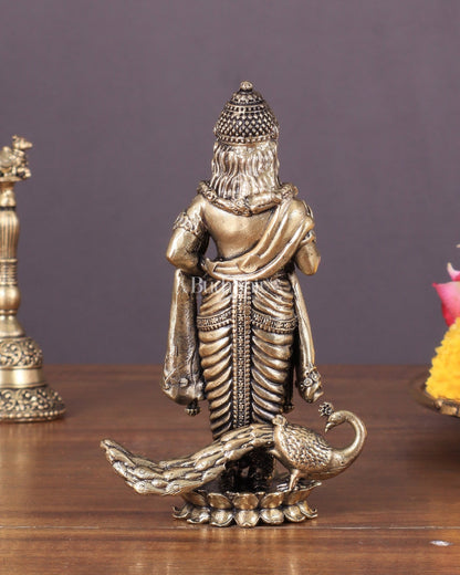 Superfine Brass Murugan Swamy Idol – Two Size Options | Intricately Crafted - Budhshiv.com