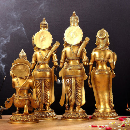Superfine Brass Rama Darbar Idols Set - 20" - Budhshiv.com
