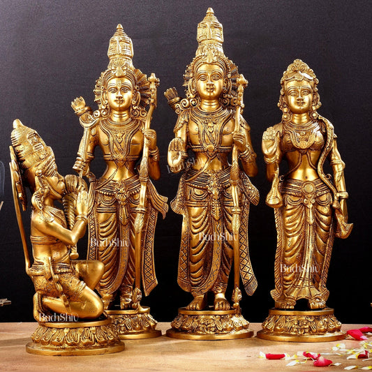 Superfine Brass Rama Darbar Idols Set - 20" - Budhshiv.com