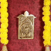 Superfine Standing Panchmukhi Hanuman Brass Wall Hanging - 9 - inch - Budhshiv.com