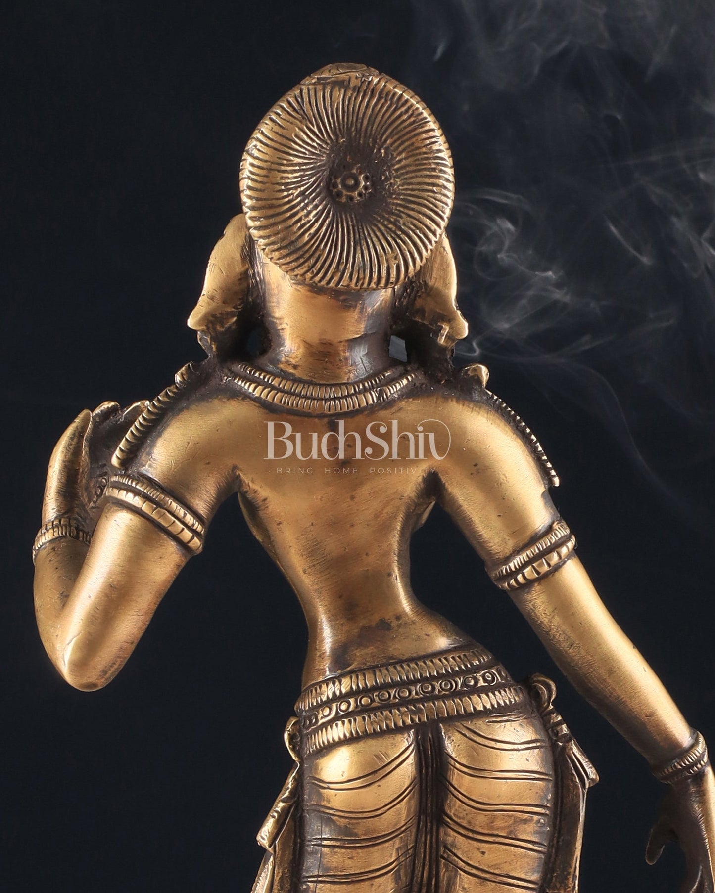 Traditional Brass Apsara Sculpture | 11 Inches | Elegant Design - Budhshiv.com