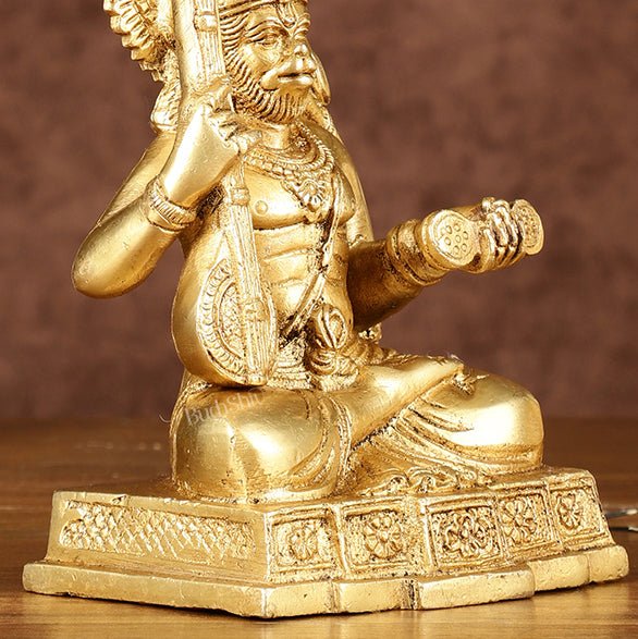 Unique Brass Bhajan Hanuman Idol | Height: 5.5 inch - Budhshiv.com