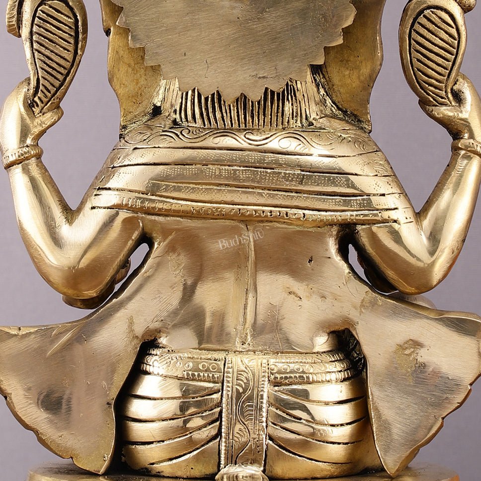 Unique Brass Lord Ganesha Statue - 11.5 Inch - Budhshiv.com