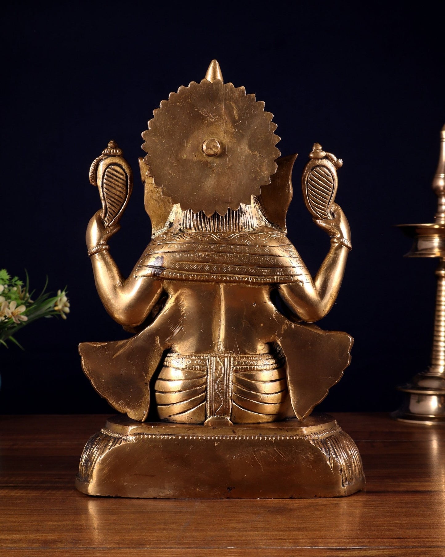 Unique Brass Lord Ganesha Statue - 11.5 Inch - Budhshiv.com