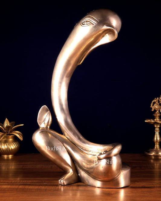 Unique Brass Modern Ganesha Statue – Contemporary Art Decor - Budhshiv.com