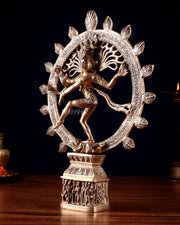 Unique Brass Nataraja Statue – 14.5” - Budhshiv.com