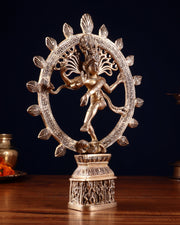 Unique Brass Nataraja Statue – 14.5” - Budhshiv.com