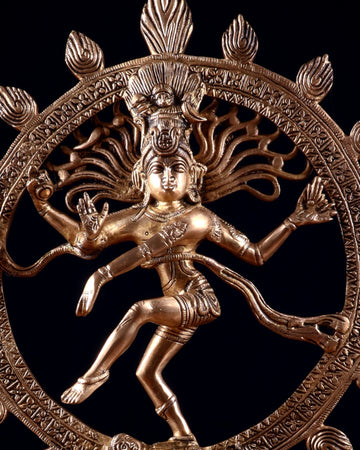 Unique Brass Nataraja Statue – 14.5” - Budhshiv.com