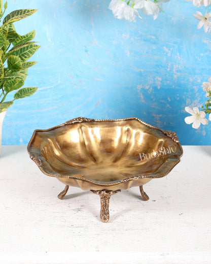 Unique Brass Urli Bowl – Lightweight Matte Finish Decorative Urli (9.9 Inches) - Budhshiv.com