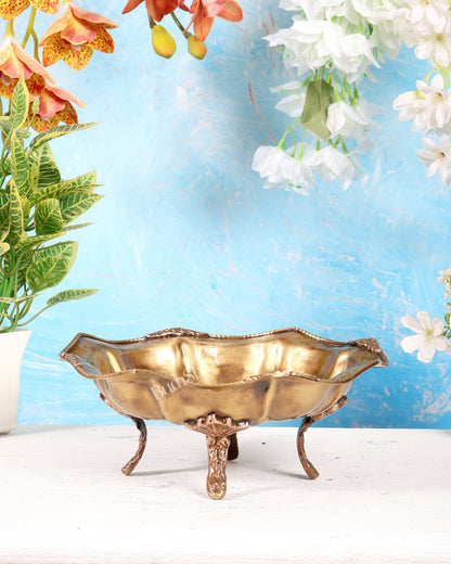 Unique Brass Urli Bowl – Lightweight Matte Finish Decorative Urli (9.9 Inches) - Budhshiv.com
