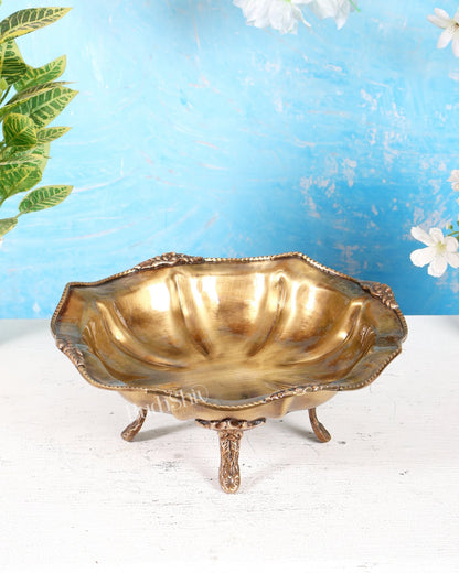 Unique Brass Urli Bowl – Lightweight Matte Finish Decorative Urli (9.9 Inches) - Budhshiv.com