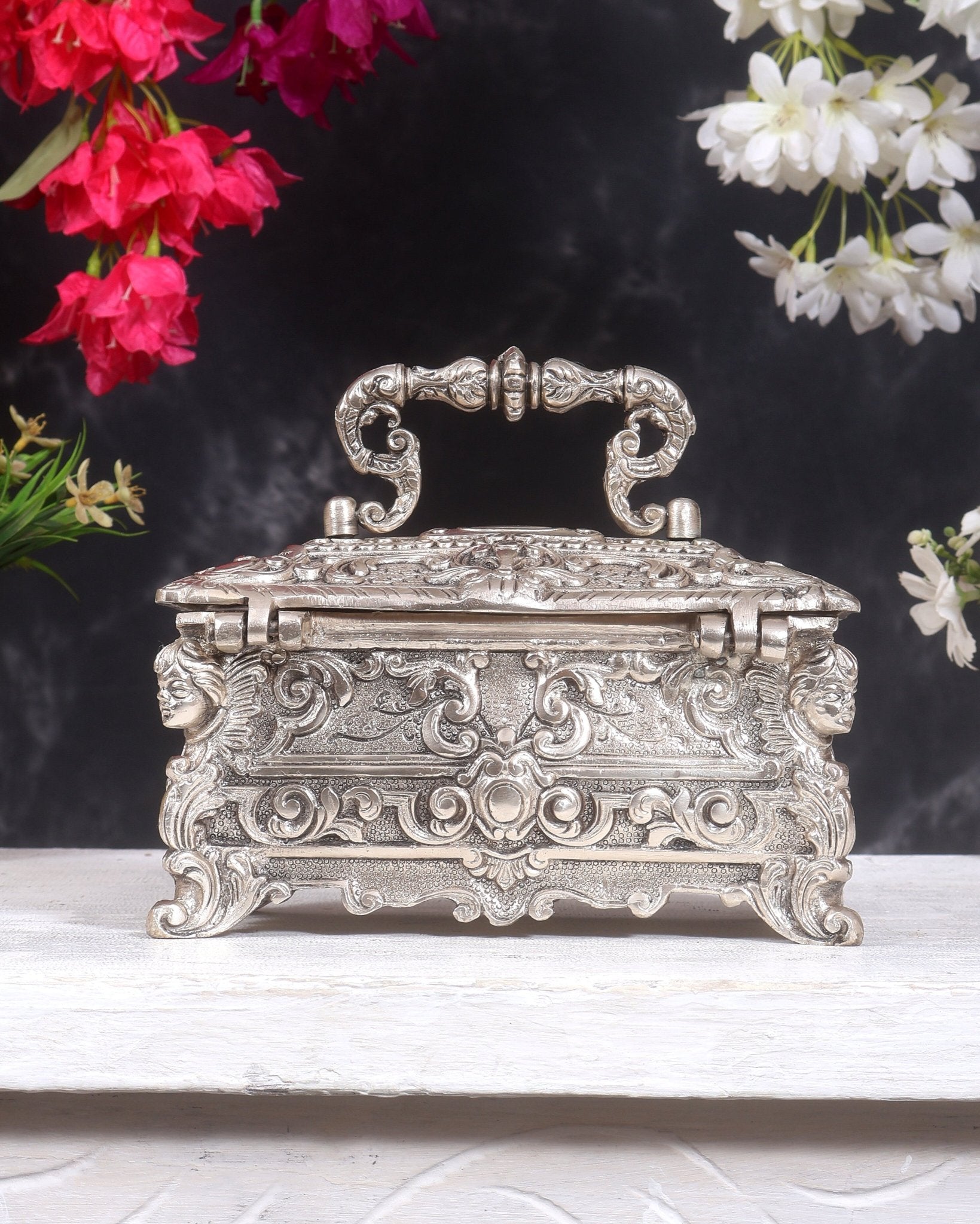 Brass Victorian Multipurpose Jewellery Box 7.5