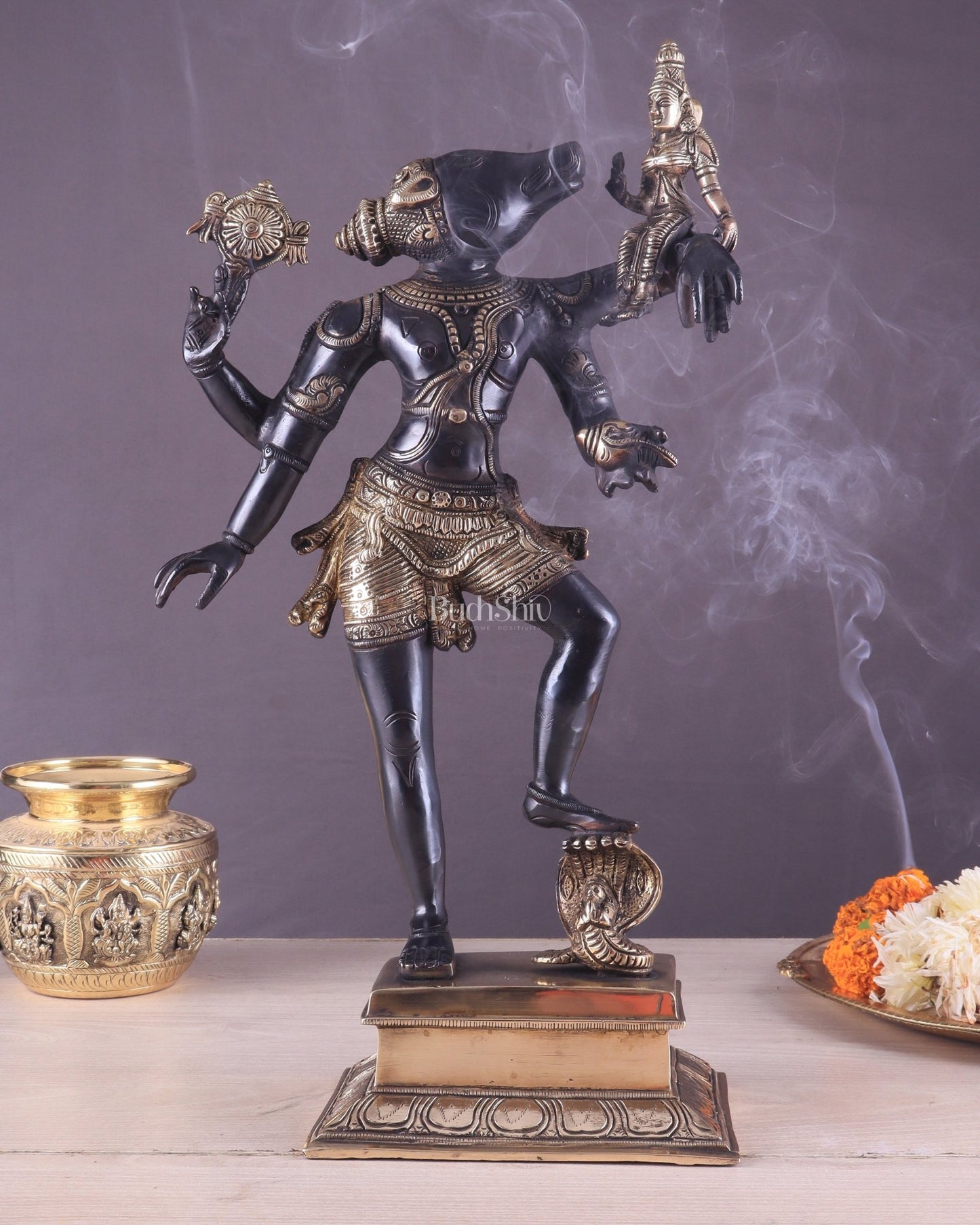 Varaha lakshmi Brass Idol 17.5" - Budhshiv.com