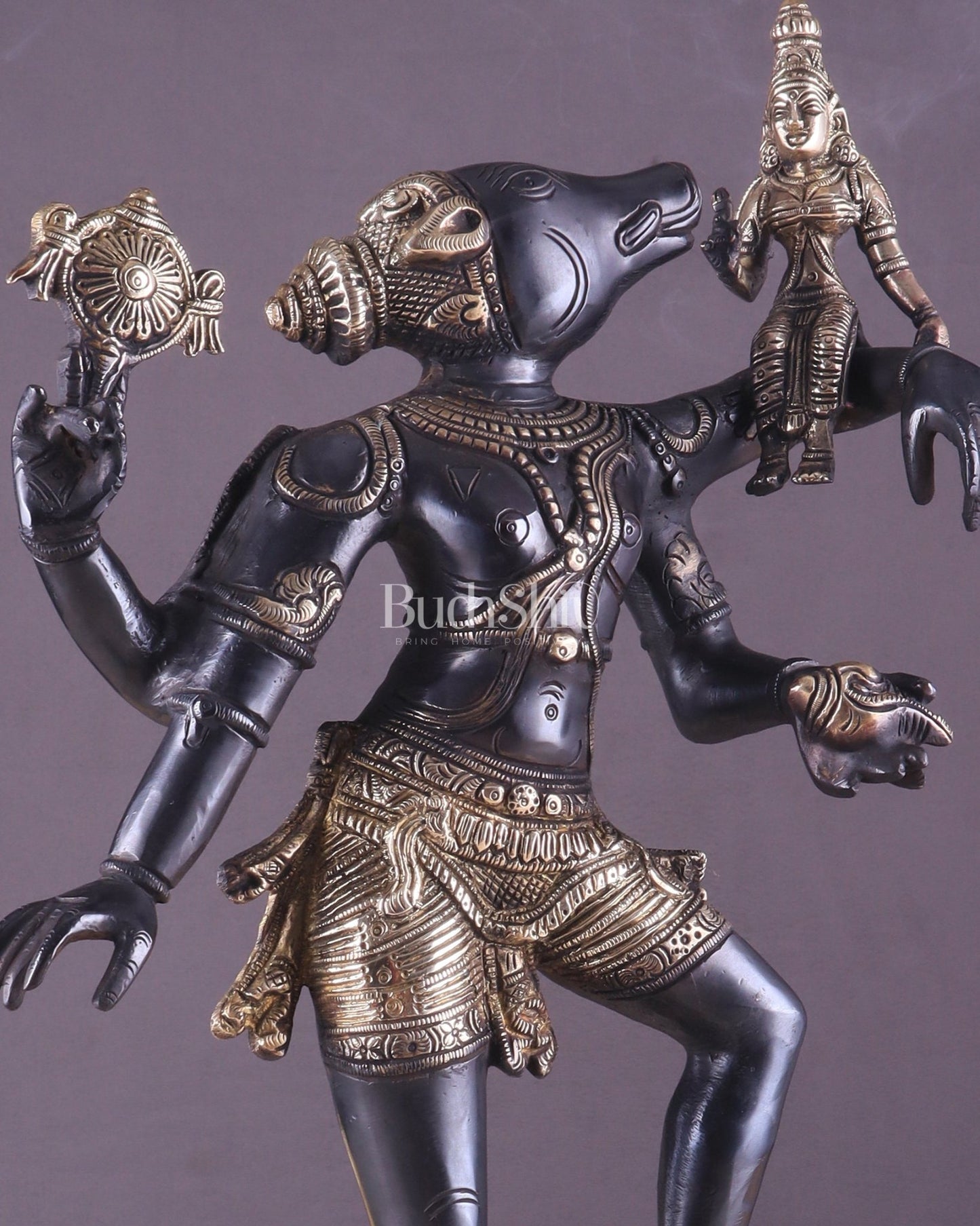 Varaha lakshmi Brass Idol 17.5" - Budhshiv.com