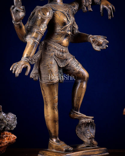Varaha with Bhooma Devi Varaha Lakshmi Brass Statue 17 inch Gold vintage - Budhshiv.com