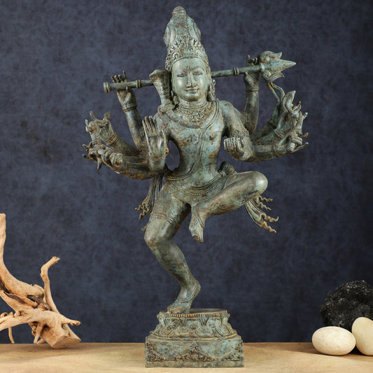 Vintage Balinese Bronze Dancing Shiva Nataraja – Lost Wax Casting | 23" Height - Budhshiv.com