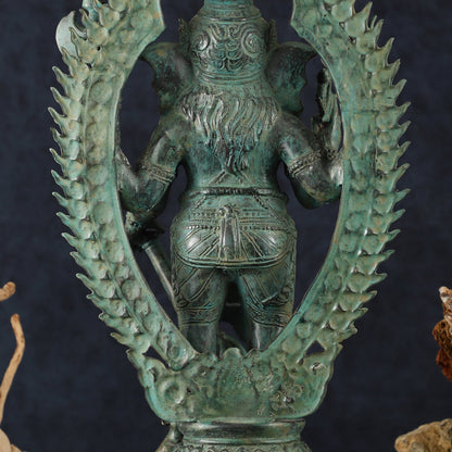 Vintage Balinese Bronze Standing Ganesha Statue – Lost Wax Casting | 18" Unique Handmade Craft - Budhshiv.com