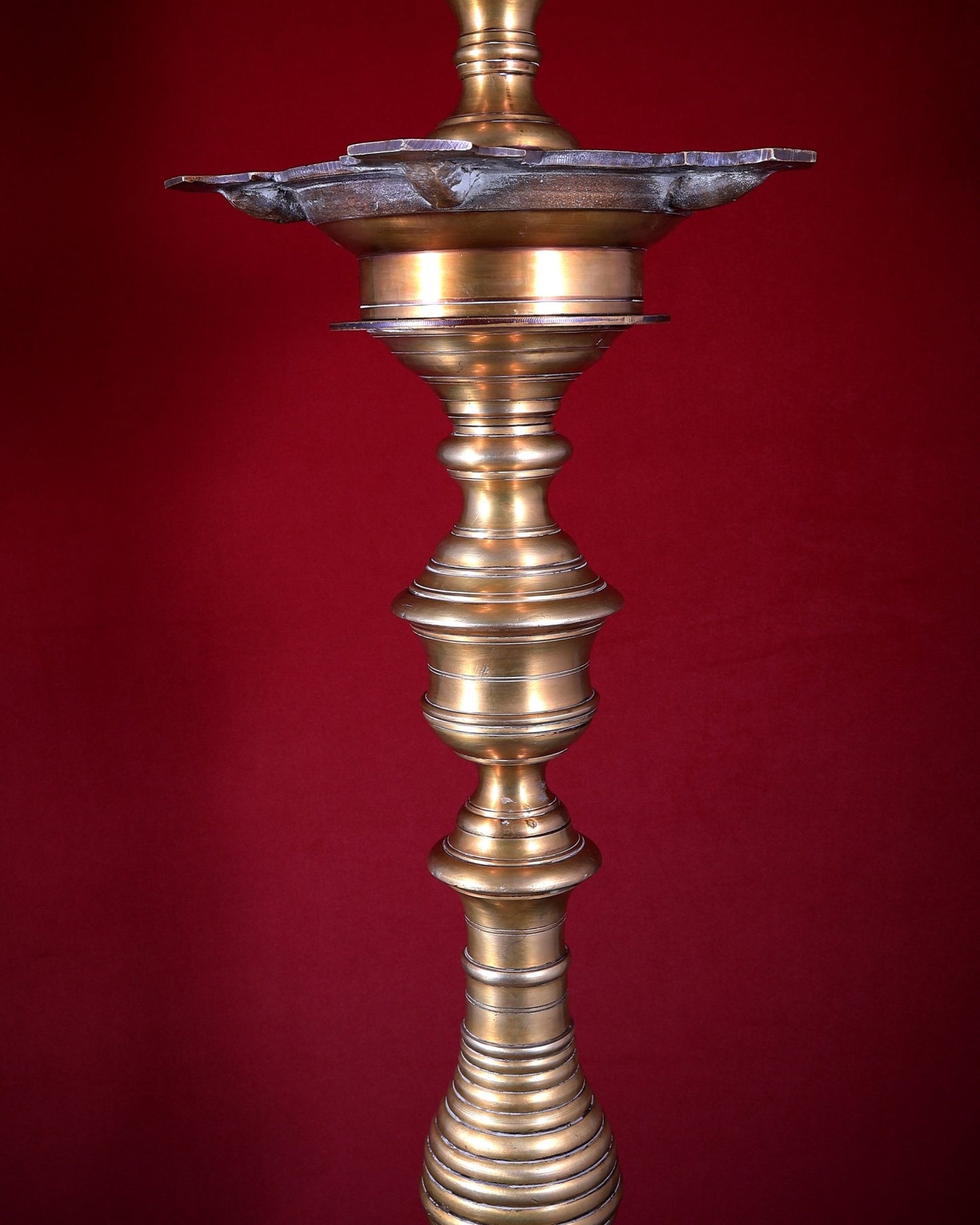 Vintage Brass Annam Pakshi Samai – Large Inauguration Oil Lamp 49.5 inch - Budhshiv.com