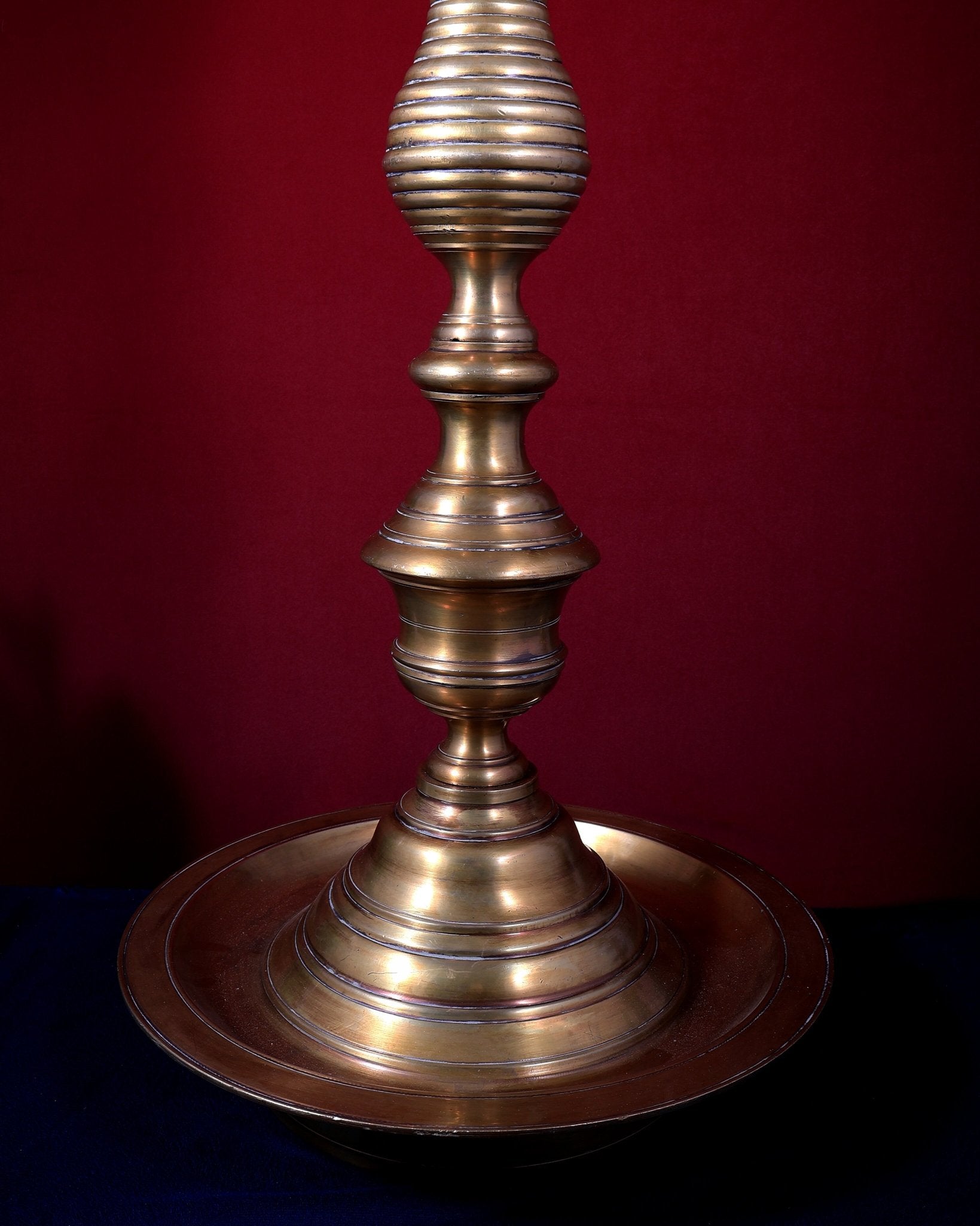 Vintage Brass Annam Pakshi Samai – Large Inauguration Oil Lamp 49.5 inch - Budhshiv.com